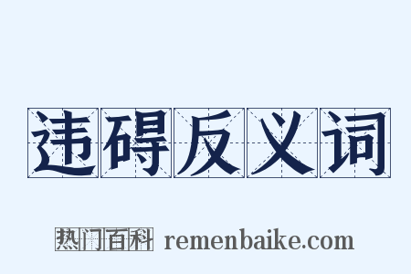违碍反义词是什么意思的图片